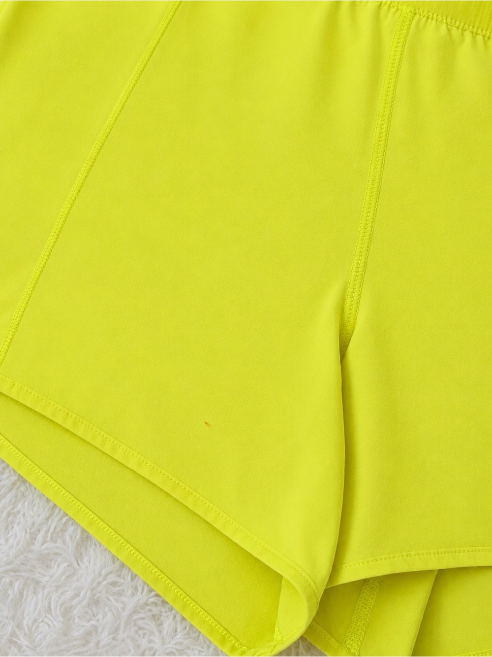 Lululemon x Peloton Neon Yellow Athletic Running Shorts - Picture 3 of 5